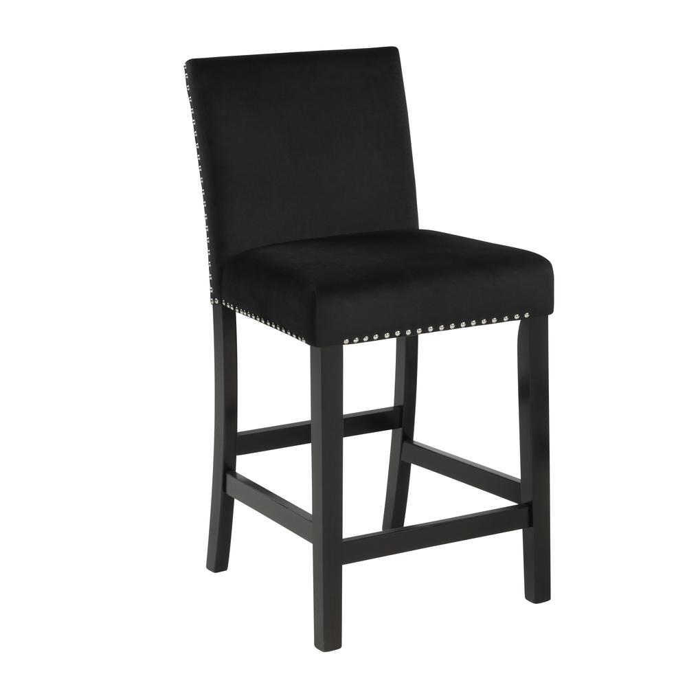 Furniture Celeste 5-Piece Faux Marble & Wood Counter Set in Black. Picture 9
