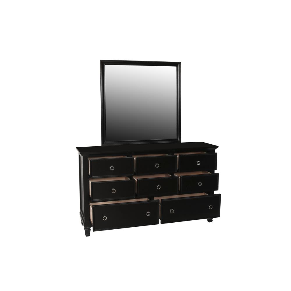 Furniture Tamarack Solid Wood 8-Drawer Dresser in Black / Mirror not Included. Picture 3