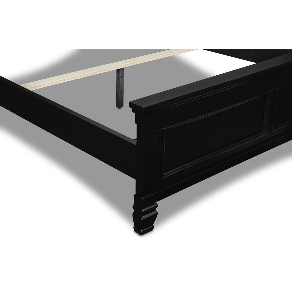 Furniture Tamarack 3/3 Solid Wood Twin Bed in Black. Picture 6