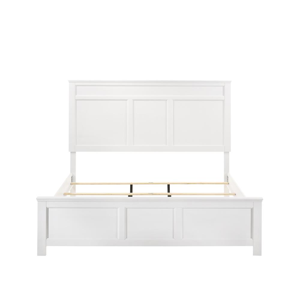Andover 4-Piece Queen Wood Bedroom Set with Chest in White. Picture 2