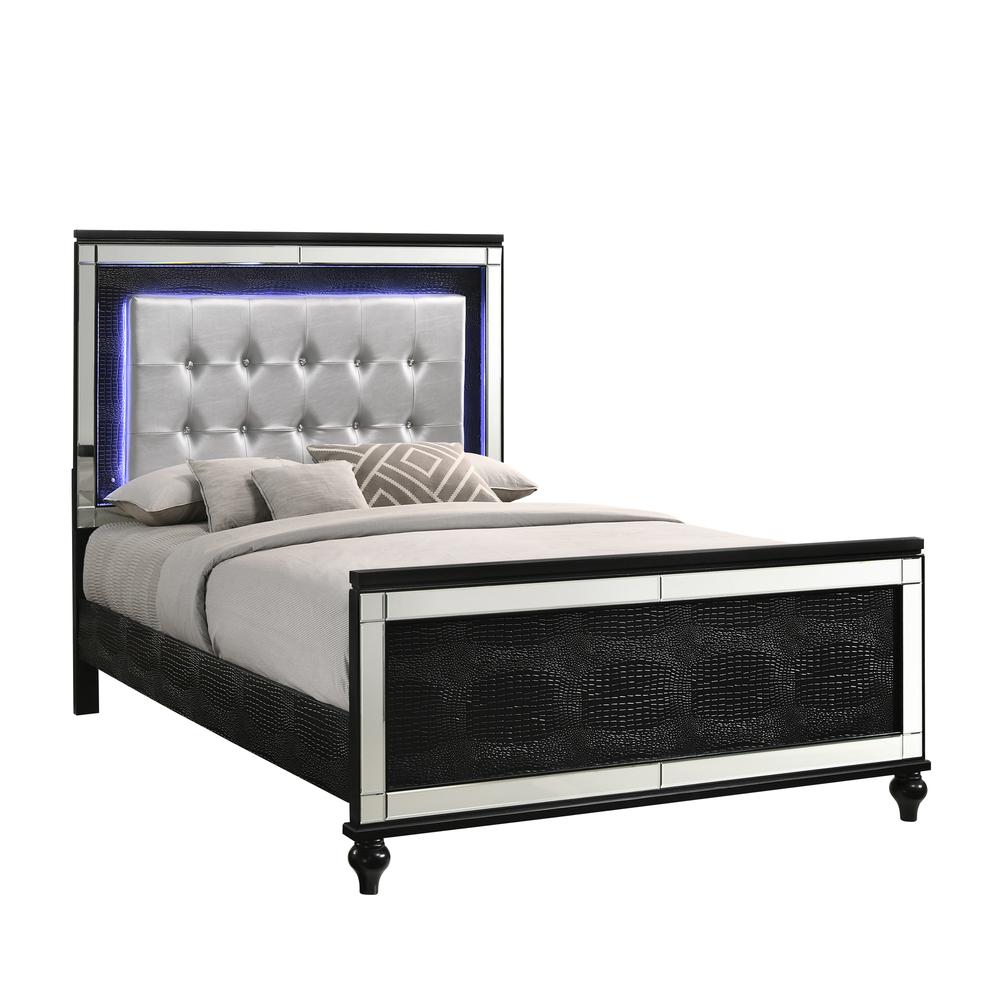 Valentino 4/6 Full Bed - Black. Picture 1
