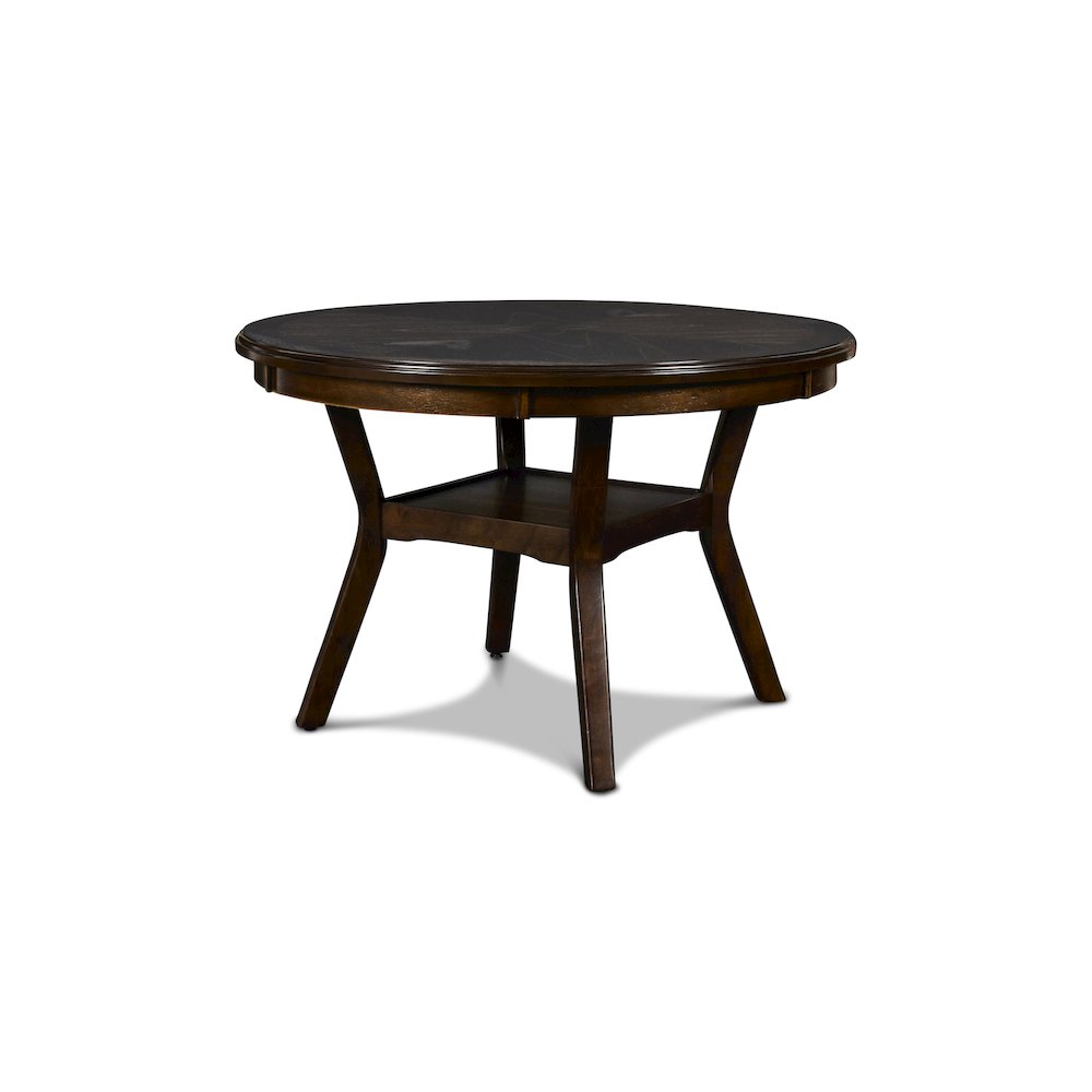Gia 5-Piece 47" Wood Round Dining Set, Cherry. Picture 2