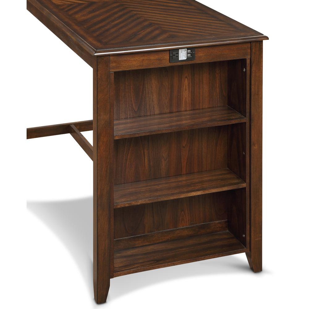 Amy 5-pc Wood Rectangle Counter Set with 4 Chairs in Cherry. Picture 7