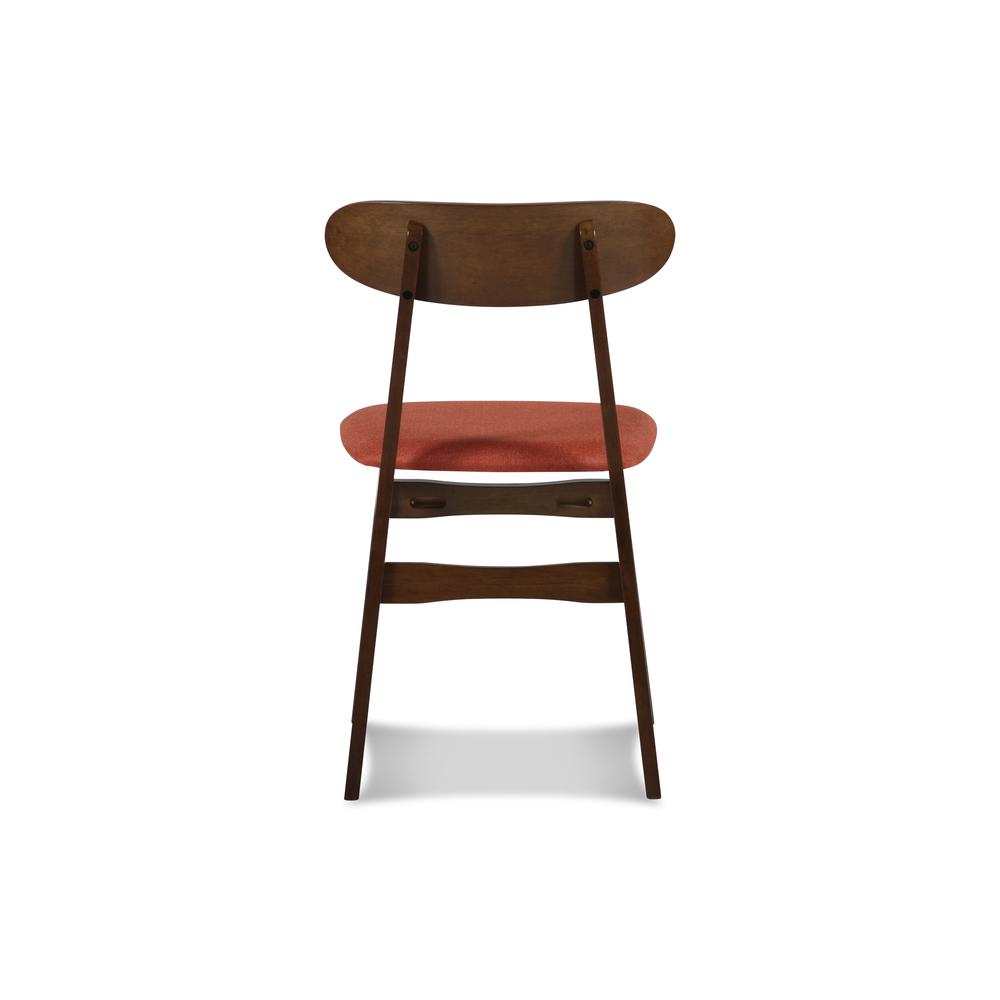 Furniture Morocco Dining Chair with Cushion- Set of 2- Orange. Picture 5