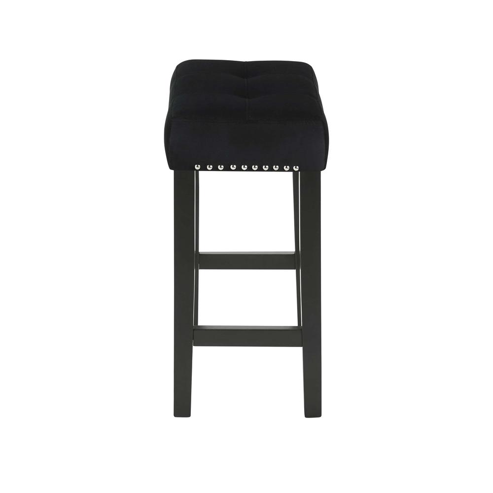 Furniture Celeste 4-Piece Faux Marble & Wood Bar Set in Black. Picture 3