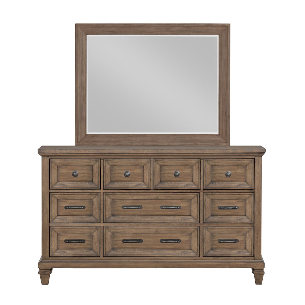Mariana 4-Piece Wood King Bedroom Set, Chest, Mocha. Picture 9