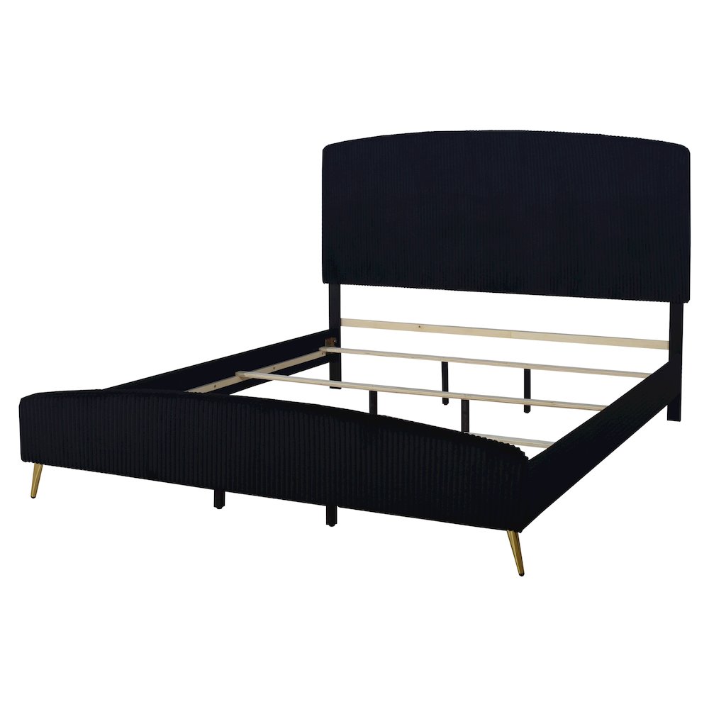 Kailani Wood King Bed, Black. Picture 5