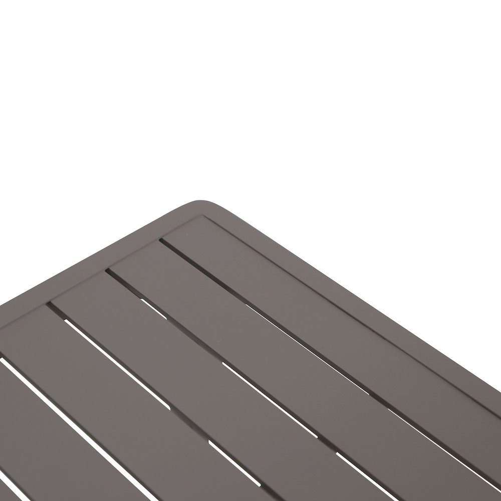 Genova Metal Patio Coffee Table in Brown. Picture 6