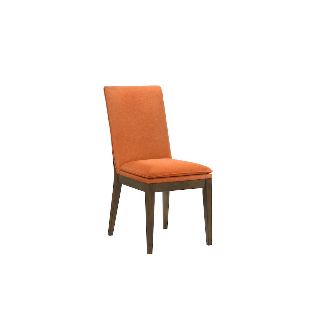 5-Piece Wood Dining Set in Brown and Orange. Picture 7
