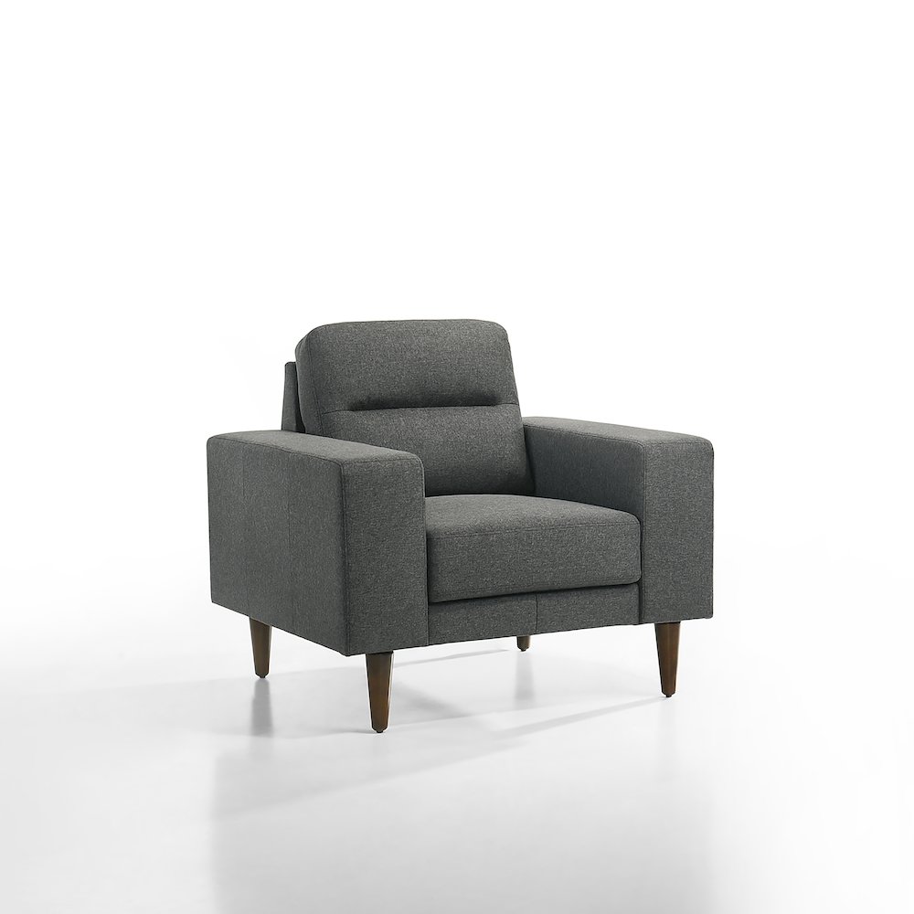 Vale 2-Piece Polyester Fabric Sofa and Chair Set, Gray. Picture 8