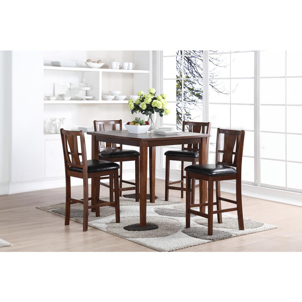 Furniture Dixon 5-Piece Counter Height Dining Set in Dark Espresso. Picture 11
