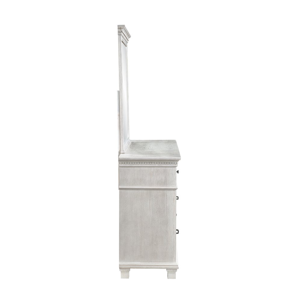 Silver Sands 2-Piece Wood Dresser and Mirror Set in Gray. Picture 5
