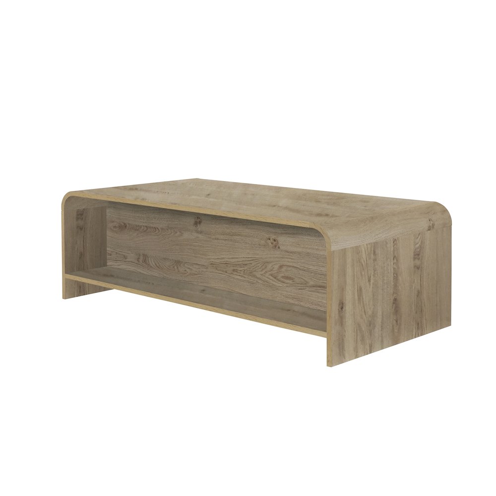 Mara 47.25 in. Natural Rectangular Wood Coffee Table. Picture 7