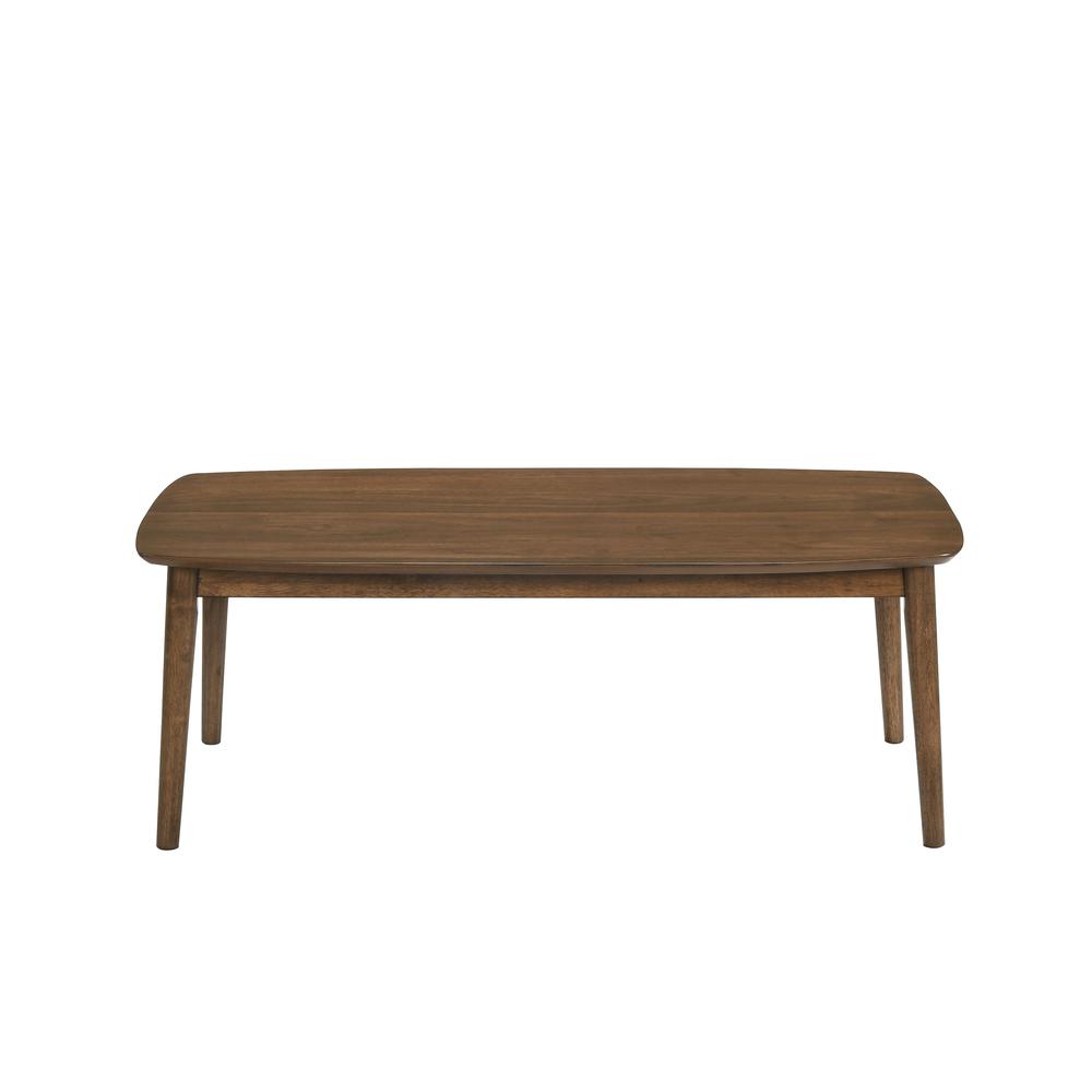 Felix 3-pc Wood Coffee Table Set with 2 End Tables in Natural Walnut. Picture 3
