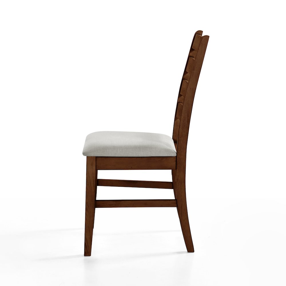 Pascal Wood Ladderback Dining Chair in Walnut (Set of 2). Picture 5
