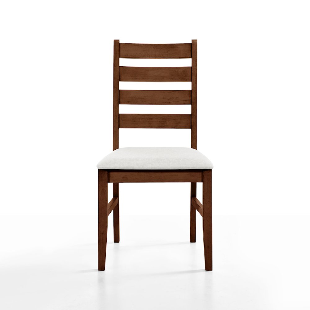 Pascal Wood Ladderback Dining Chair in Walnut (Set of 2). Picture 4