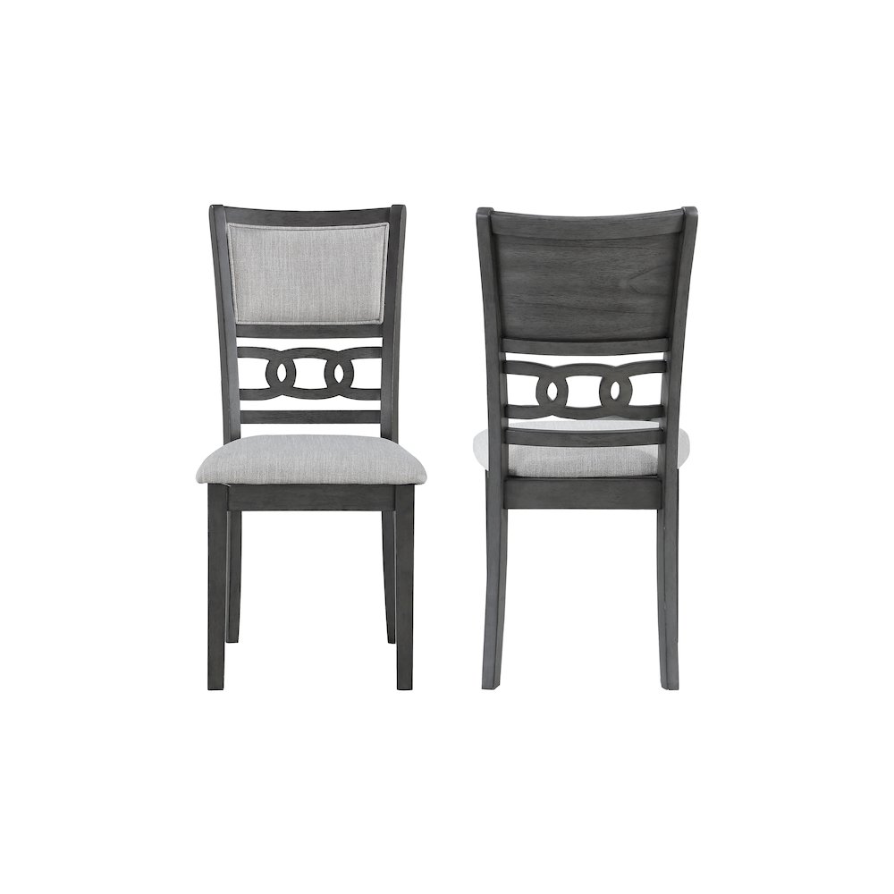 Gia Gray Wood Dining Chair with Fabric Seat (Set of 4). Picture 1