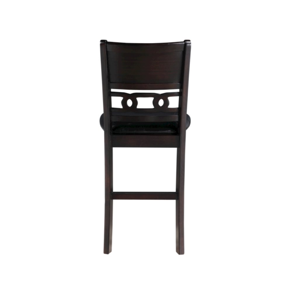 Solid Wood Counter Chairs Set of 2 Ebony Black. Picture 4
