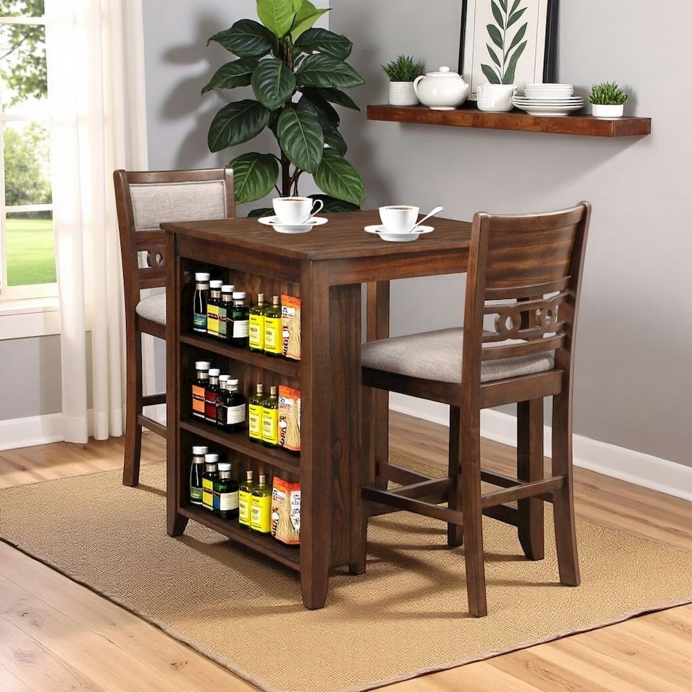 Solid Wood Small Dining Table for 2 – Compact Table and Chairs Set. Picture 9