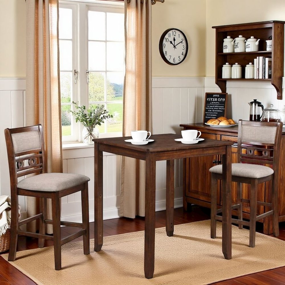 Solid Wood Small Dining Table for 2 – Compact Table and Chairs Set. Picture 10