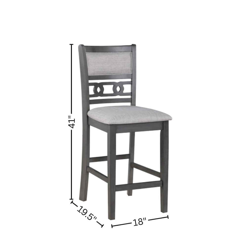 Gray Small Dining Table for 2 – Compact Solid Wood Table and Chairs Set. Picture 14