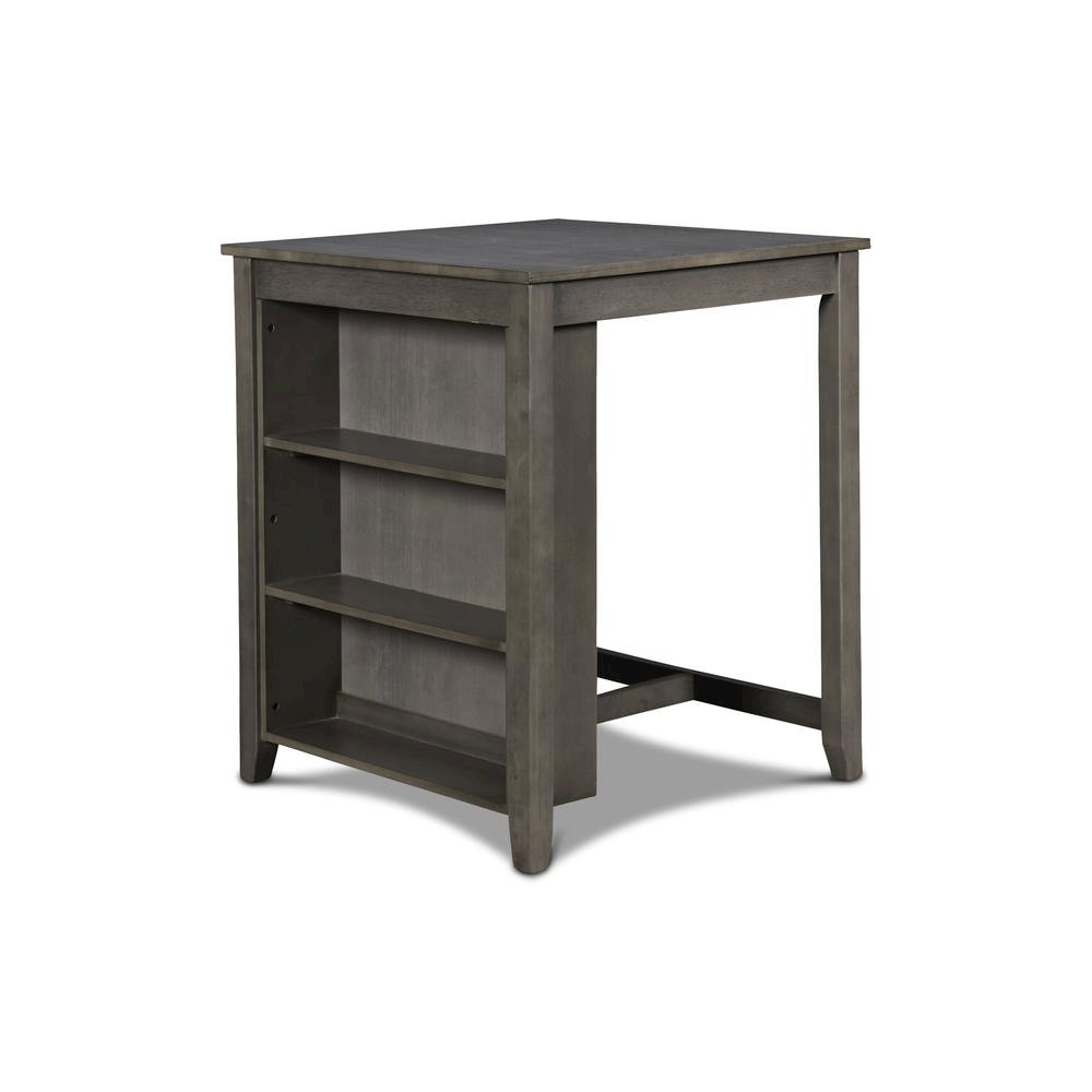 Gray Small Dining Table for 2 – Compact Solid Wood Table and Chairs Set. Picture 9