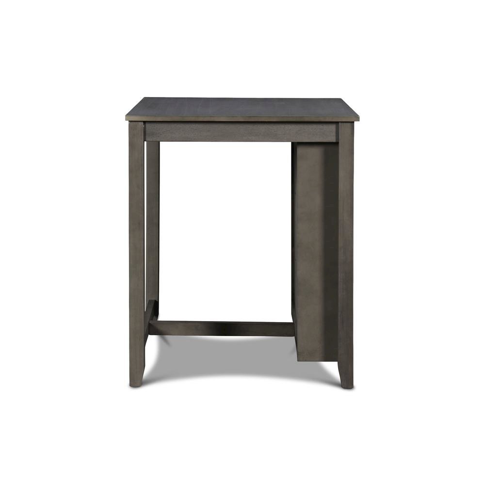 Gray Small Dining Table for 2 – Compact Solid Wood Table and Chairs Set. Picture 13
