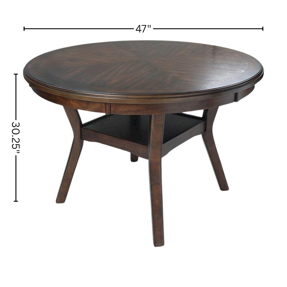 Cherry Round Dining Table Set for 4 – Kitchen Table and Chairs Set. Picture 14
