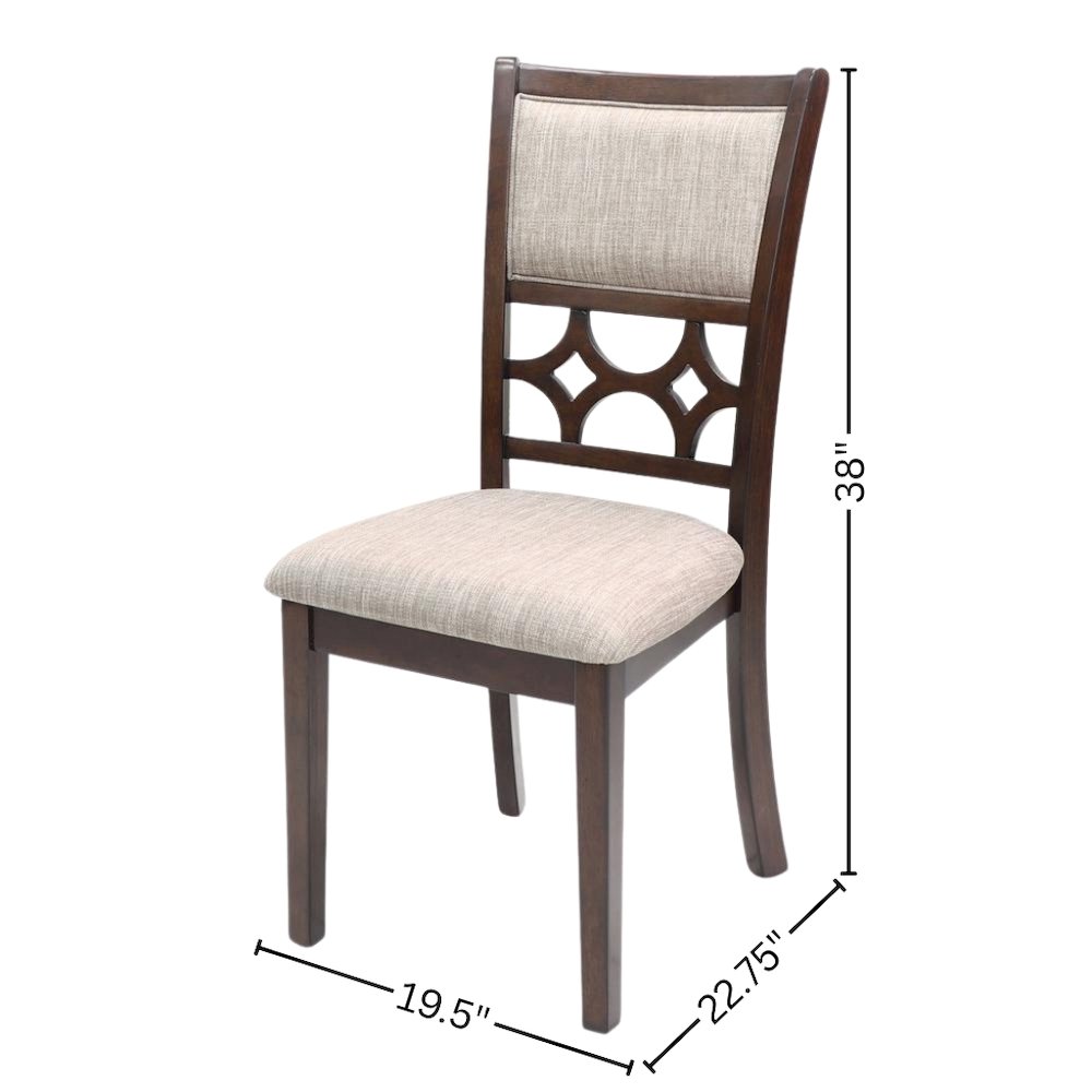 Cherry Round Dining Table Set for 4 – Kitchen Table and Chairs Set. Picture 13