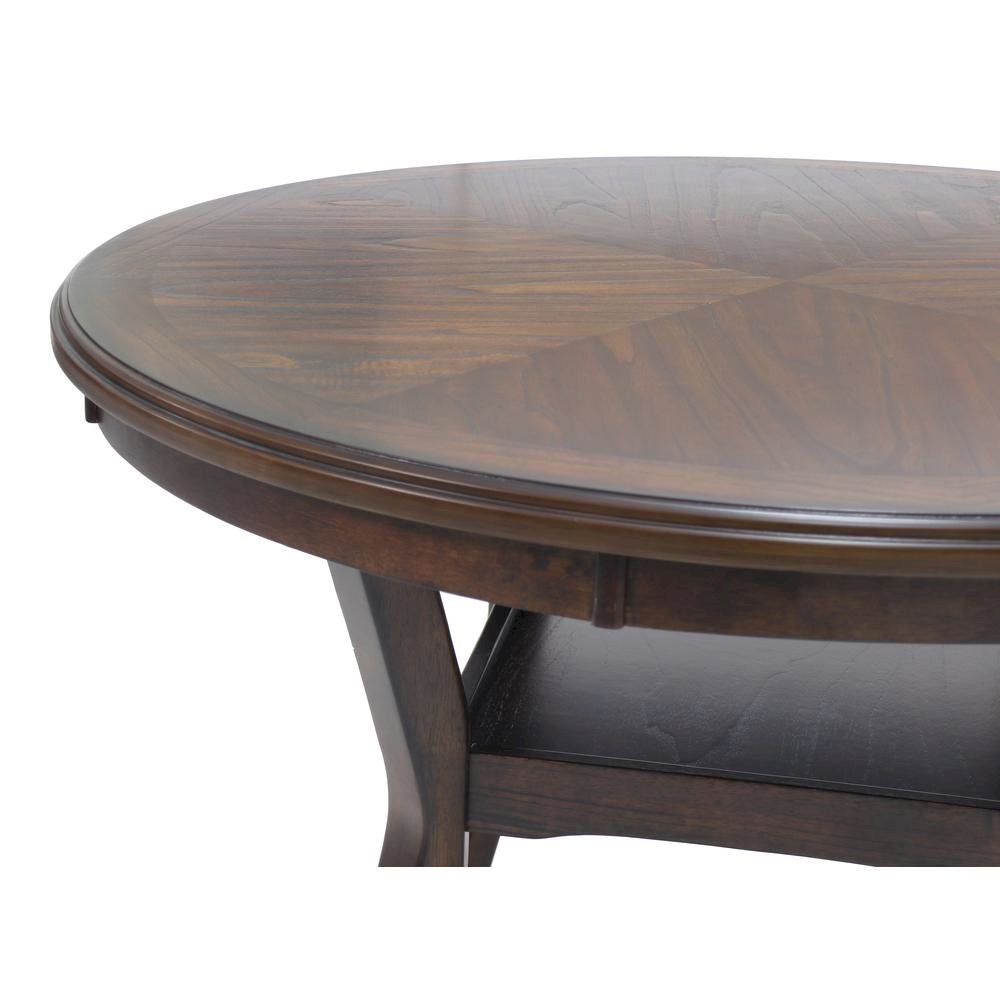 Cherry Round Dining Table Set for 4 – Kitchen Table and Chairs Set. Picture 12