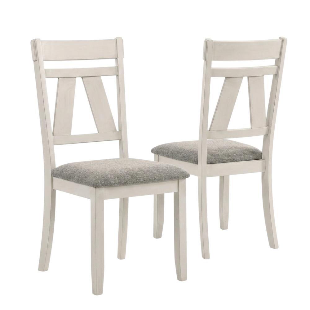 Solid Rubberwood Traditional Dining Chairs for Kitchen, Brown, Set of 2. Picture 1