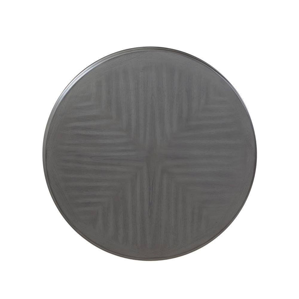 Gray Wood Round Dining Table Set for 4 – Kitchen and Dining Room Use. Picture 5