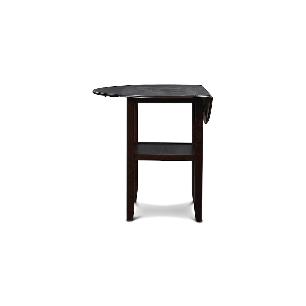 Gia 3-Piece 42" Wood Counter Drop Leaf Table Set, Ebony. Picture 6