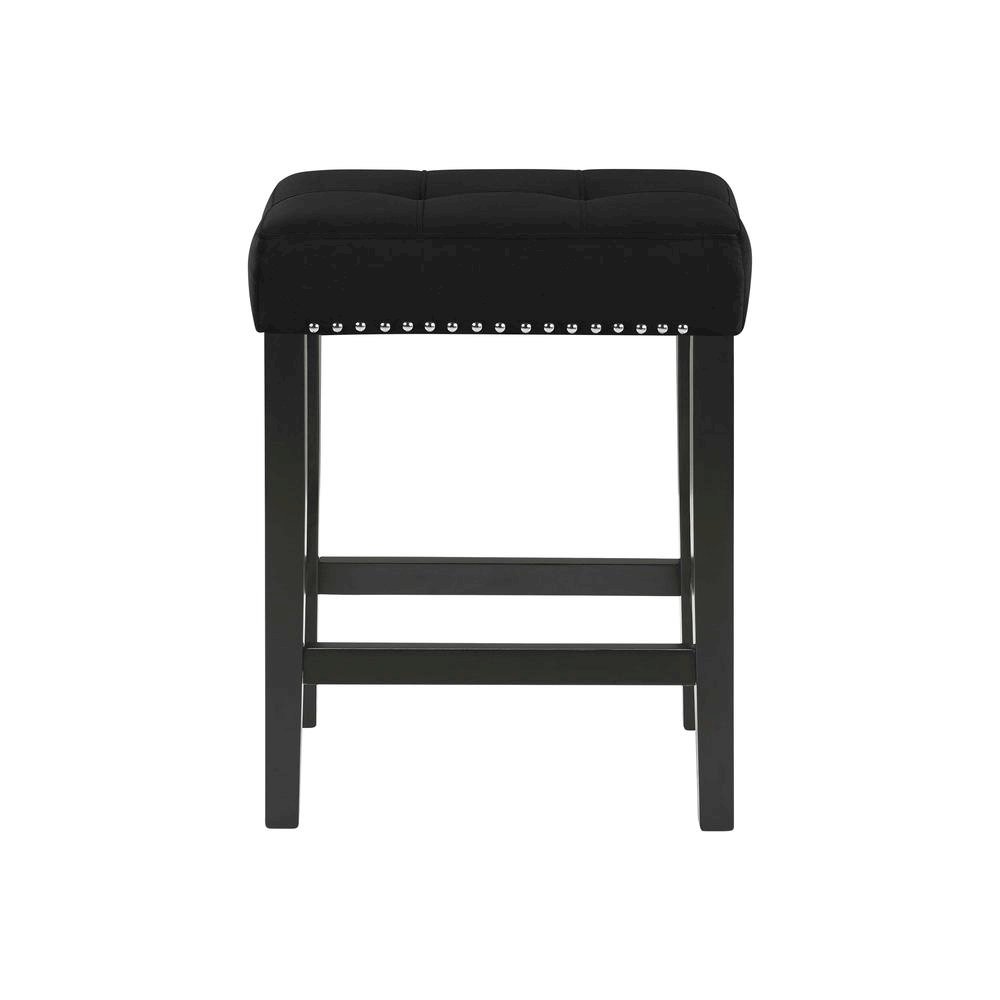 Bar Table Set, Console Table with Stools, Wood Sofa Table with Stools Black. Picture 8