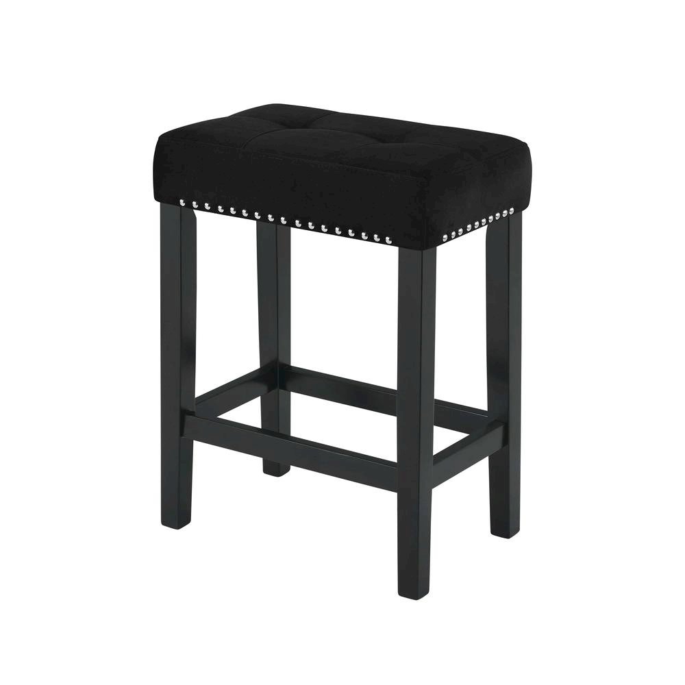 Bar Table Set, Console Table with Stools, Wood Sofa Table with Stools Black. Picture 9