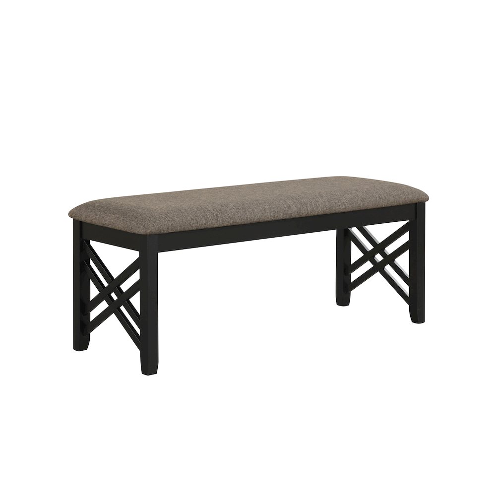 Potomac Dining Bench-Brown/Black. Picture 1