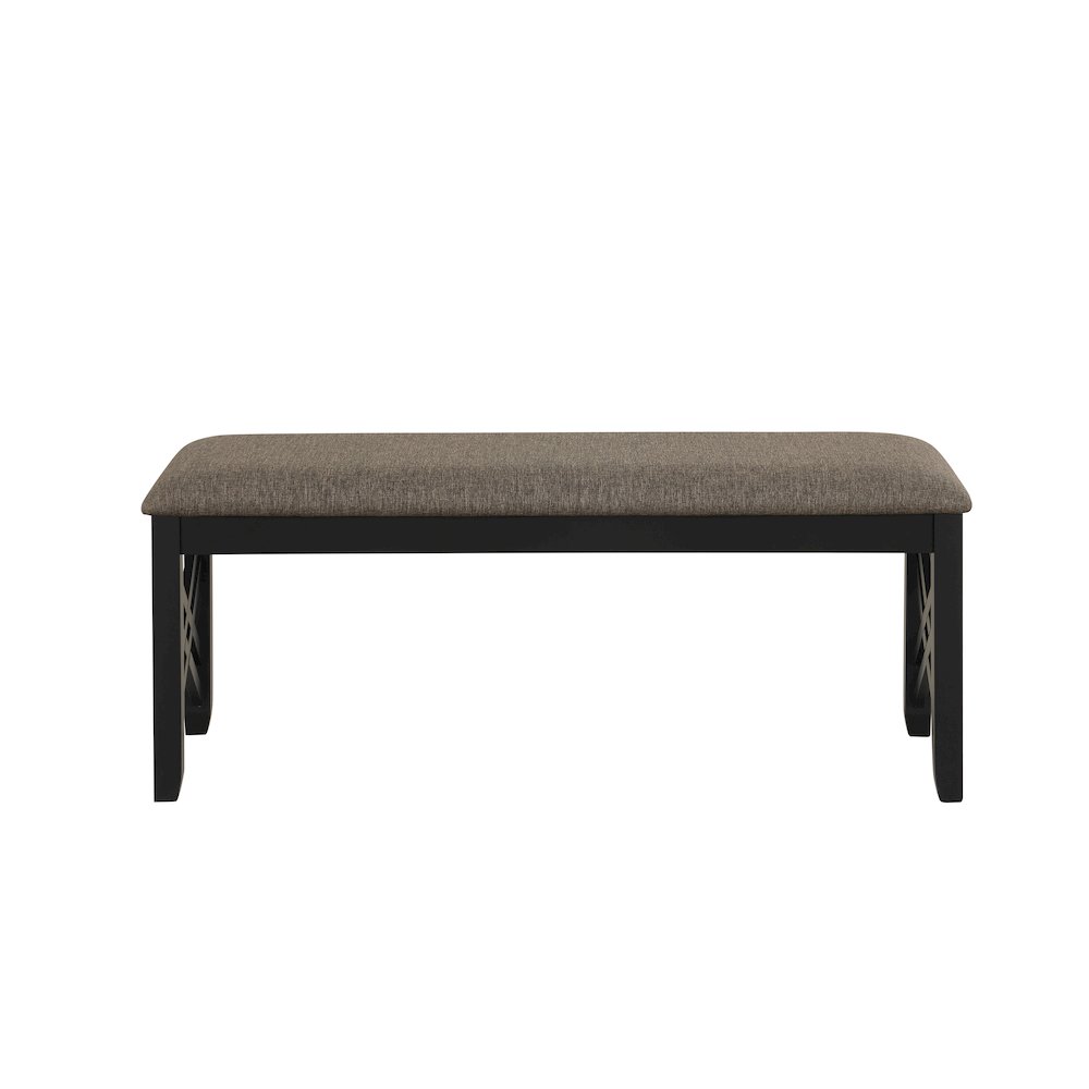 Potomac Dining Bench-Brown/Black. Picture 2