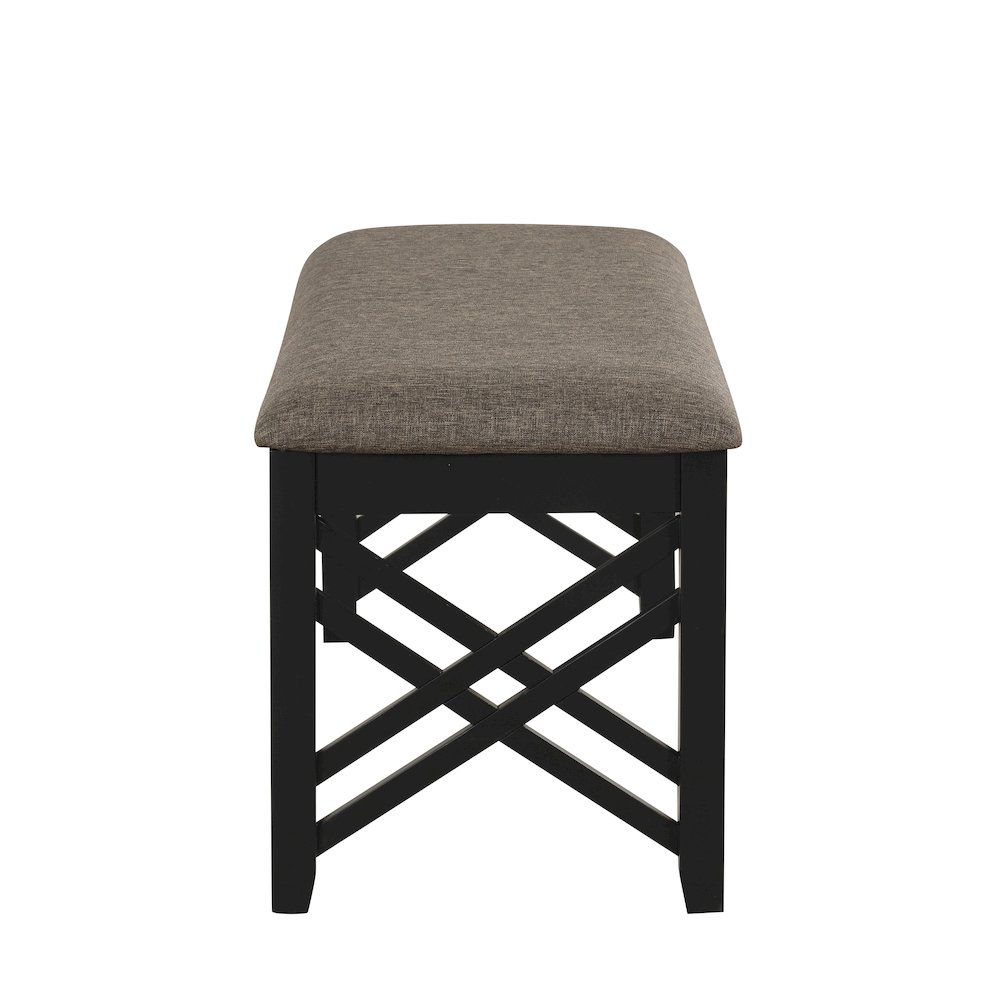Potomac Dining Bench-Brown/Black. Picture 3