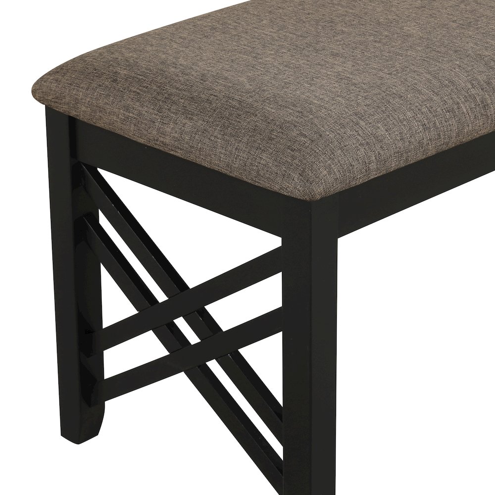 Potomac Dining Bench-Brown/Black. Picture 4
