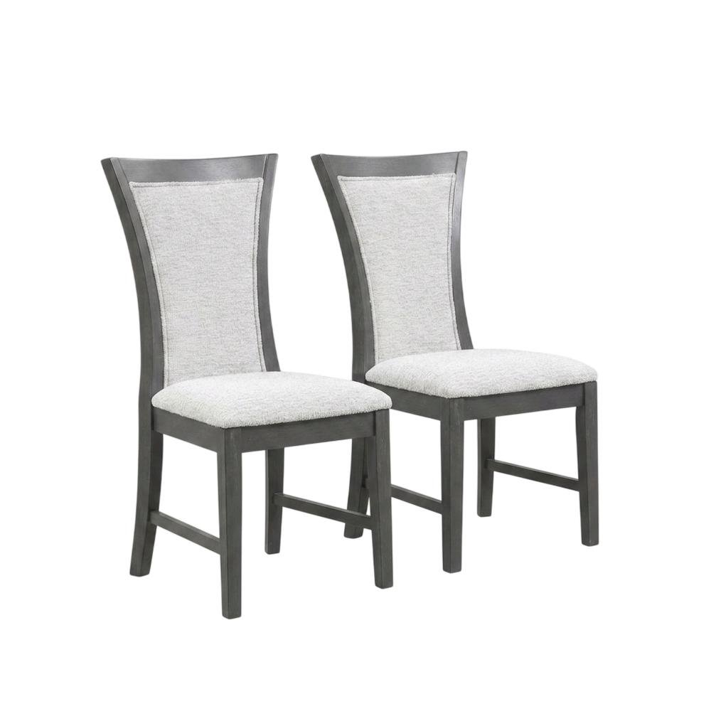 Rubberwood Upholstered Dining Chair with Solid Wood Legs, Transitional. Picture 1