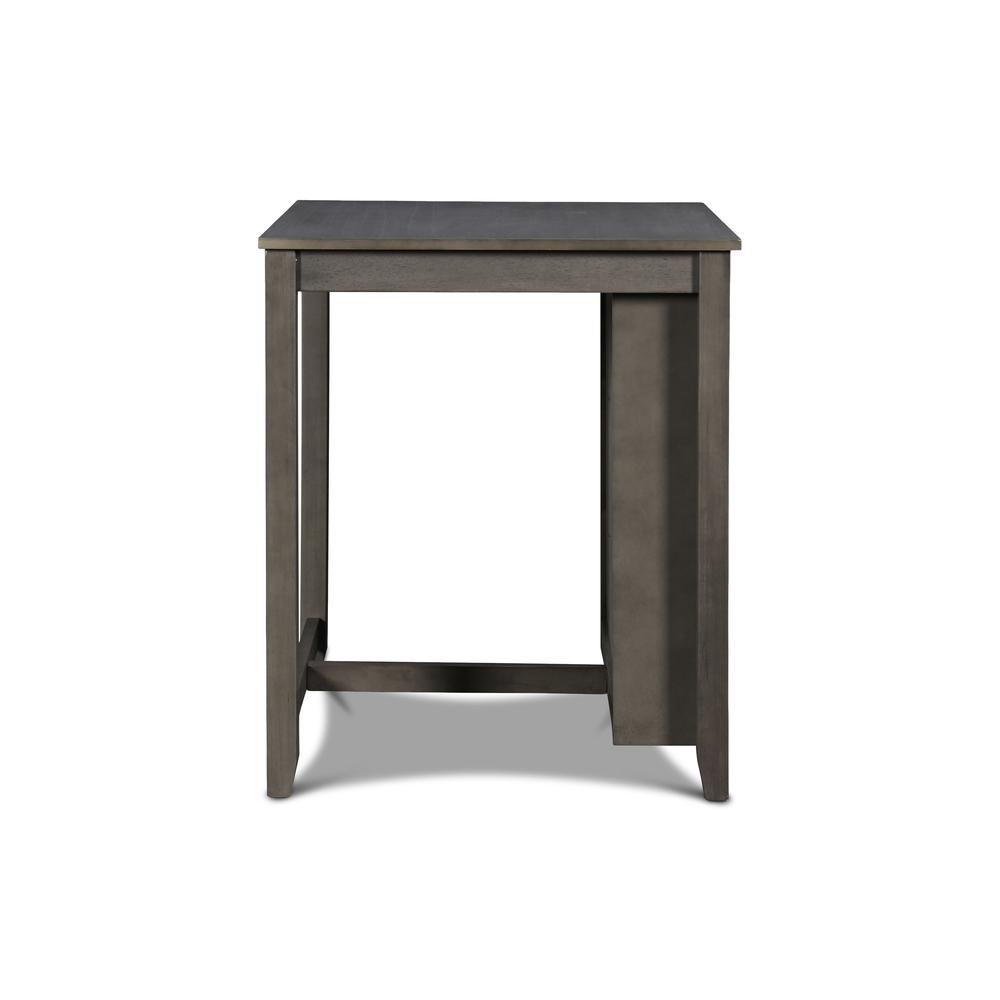 Furniture Gia Solid Wood Counter Table 2 Chairs in Gray. Picture 8