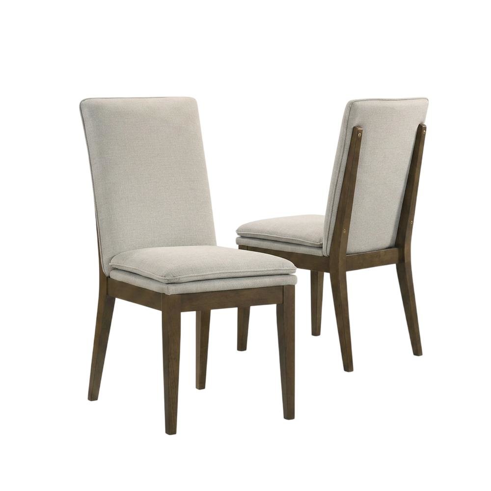 Upholstered Dining Chair with Cushion, Walnut-Leg Wood Kitchen Chairs, Set of 2. Picture 1