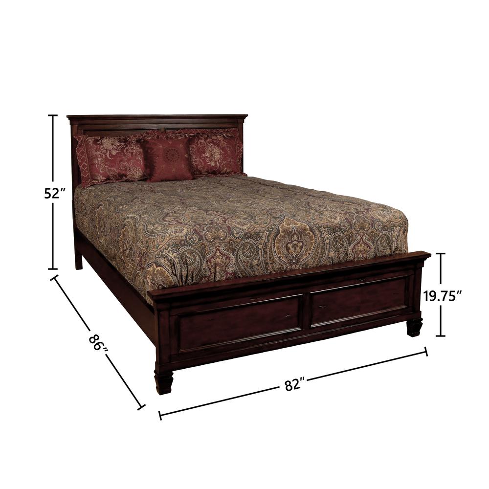 Furniture Tamarack Contemporary Solid Wood 4/6 Full Bed in Cherry. Picture 7