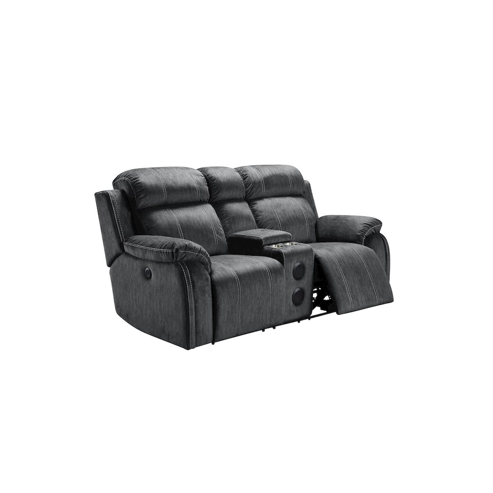 Tango 2-Piece Fabric Manual Living Room Set, Shadow Gray. Picture 1