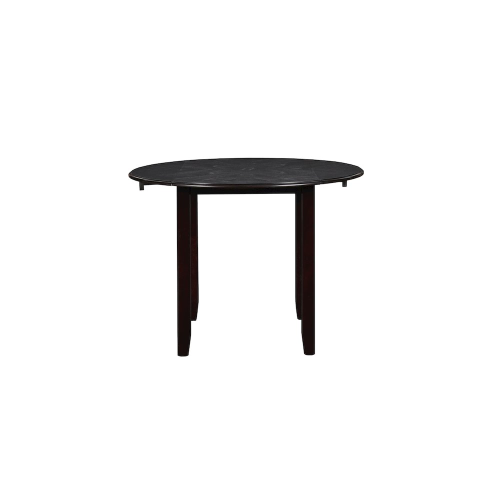 Gia 3-Piece 42" Wood Drop Leaf Dining Set, Ebony. Picture 5