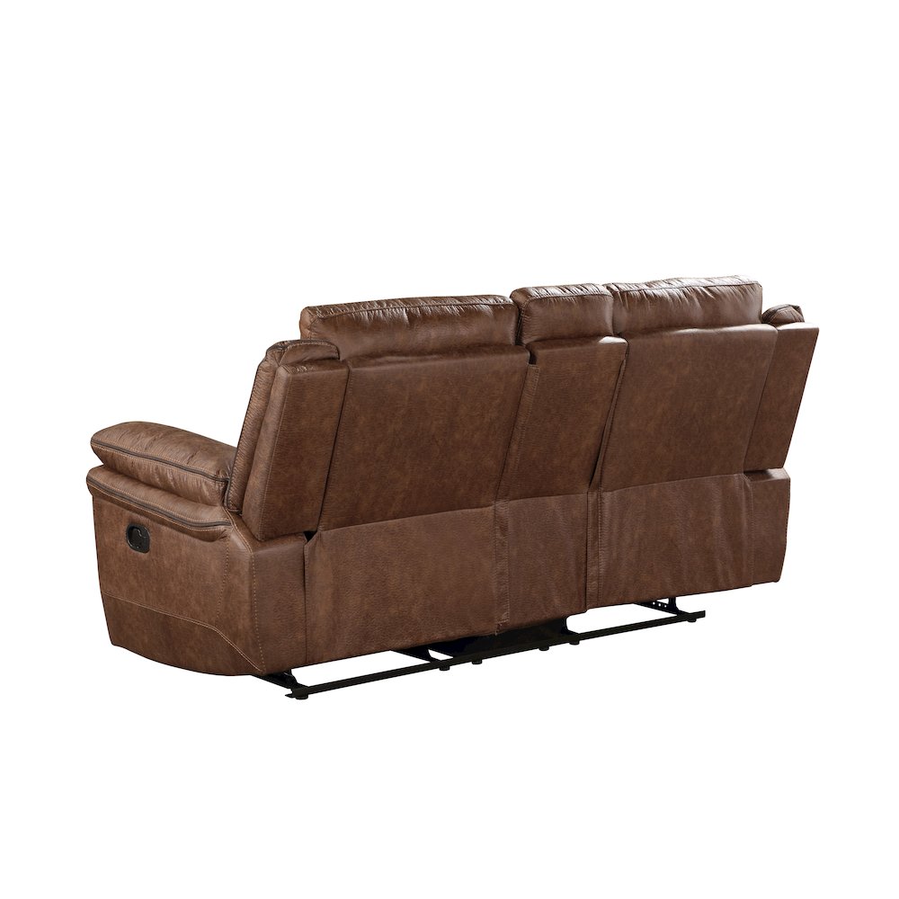 Ryland 2-Piece Fabric Upholstered Manual Sofa And Loveseat Set, Brown. Picture 12
