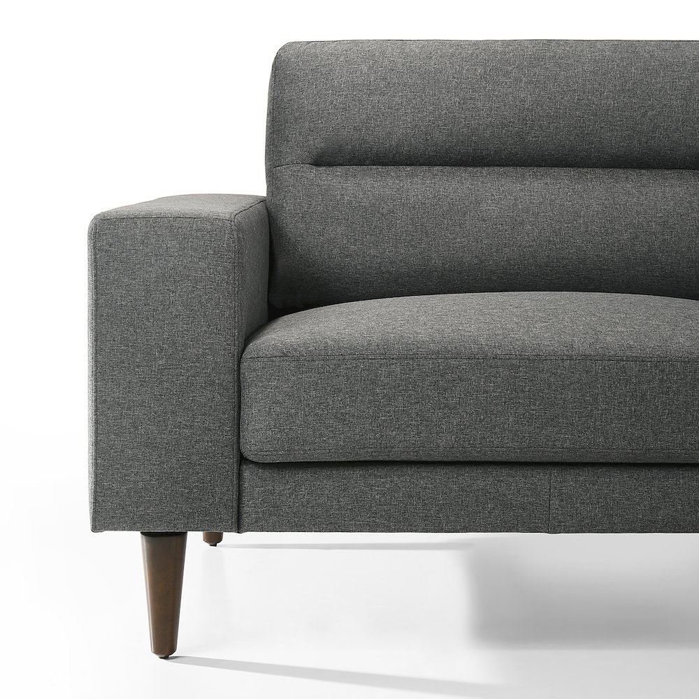 Vale 2-Piece Polyester Fabric Sofa and Chair Set, Gray. Picture 6