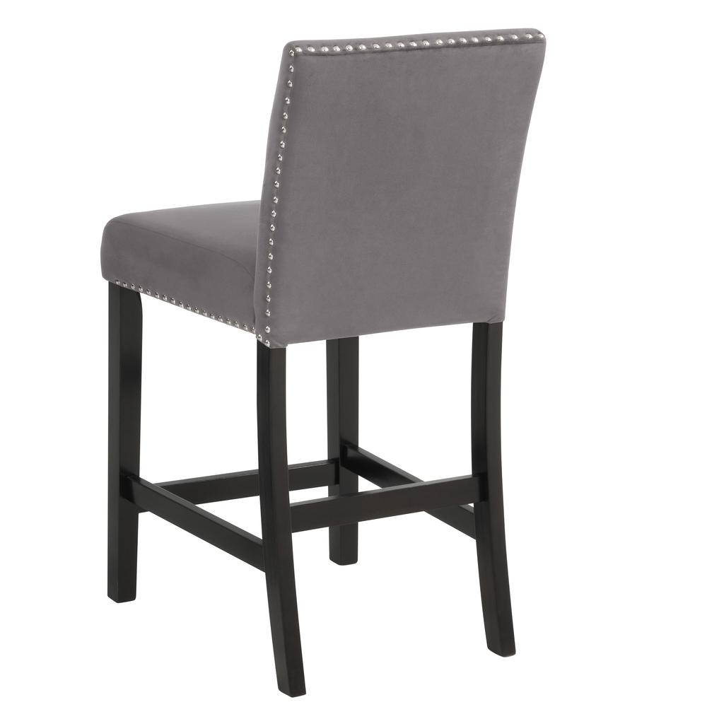 Furniture Celeste 39.5" Wood Counter Chair in Gray (Set of 2). Picture 5