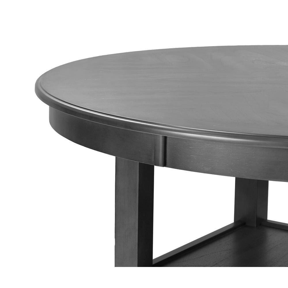 Furniture Mitchell 5-Piece Transitional Wood Counter Set in Gray. Picture 7