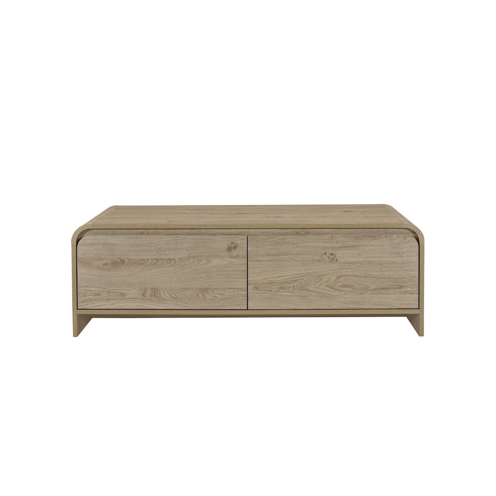 Mara 47.25 in. Natural Rectangular Wood Coffee Table. Picture 2